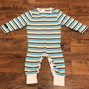 Sweet Bamboo 0-3M Striped Coveralls